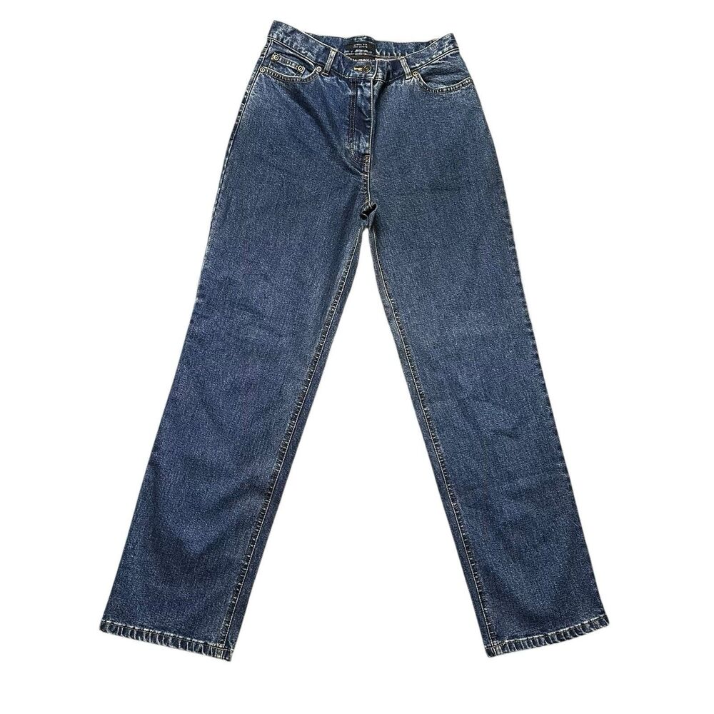 Statements Womens 2P Laura Fit Jeans Blue Straight Leg Full Length Stretch EUC